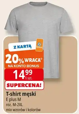 E.Leclerc T-shirt męski gładki m-2xl E Plus M oferta