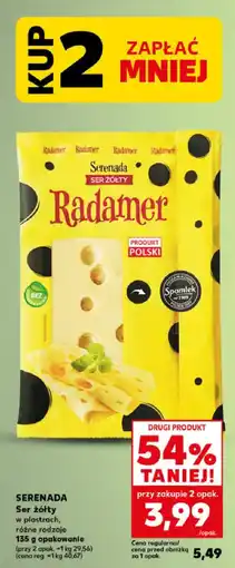Kaufland Ser żółty Serenada w plastrach oferta