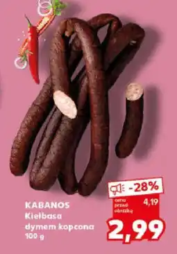 Kaufland Kiełbasa dymem kąpcona Kabanos Kaufland oferta