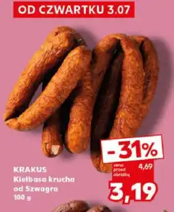 Kaufland Kiełbasa krucha od Szwagra Krakus Kaufland oferta