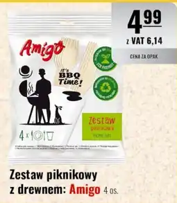 Eurocash Zestaw piknikowy z drewnem: Amigo. oferta
