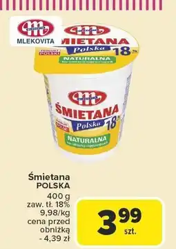 Carrefour Śmietana Polska Mlekovita oferta