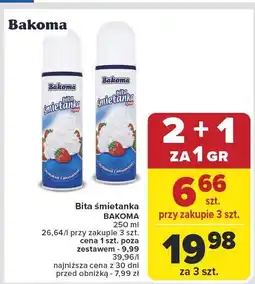 Carrefour Bita śmietanka Bakoma 250ml oferta