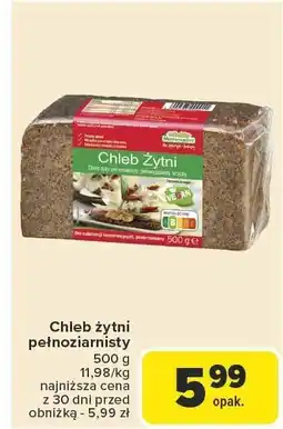 Carrefour Market Chleb żytni pełnoziarnisty Carrefour Market oferta