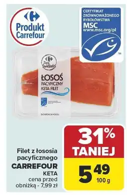 Carrefour Filet z łososia pacyficznego Carrefour oferta