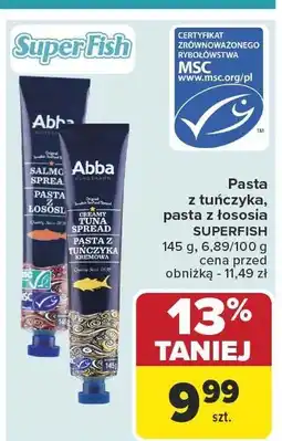 Carrefour Pasta z tuńczyka, pasta z łososia Superfish oferta