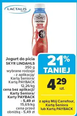 Carrefour Jogurt do picia Skyr Lindahls oferta