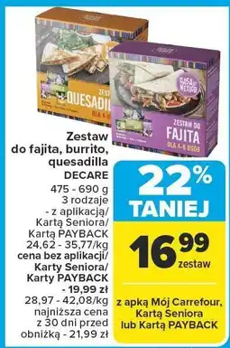 Carrefour Market Zestaw do fajita, burrito, quesadilla Decare oferta