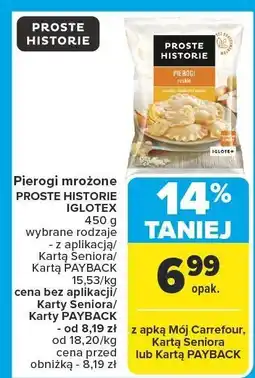 Carrefour Market Pierogi mrożone Proste Historie Iglotex oferta