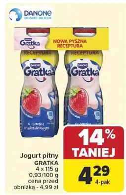 Carrefour Jogurt pitny Gratka Danone oferta