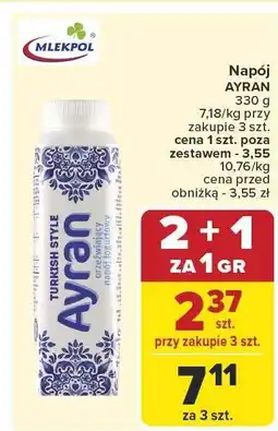 Carrefour Napój Ayran Mlekpol oferta