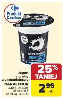 Carrefour Market Jogurt naturalny wysokobiałkowy Carrefour oferta