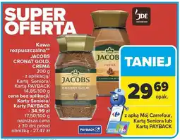 Carrefour Market Kawa rozpuszczalna JACOBS CRONAT GOLD, CREMA oferta