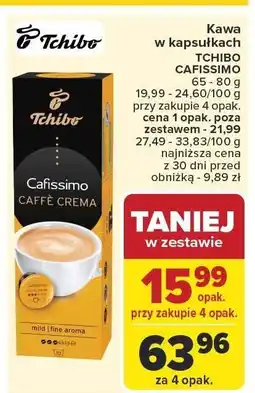 Carrefour Market Kawa w kapsułkach TCHIBO CAFISSIMO CAFFE CREMA oferta