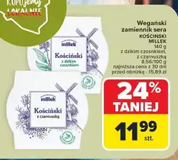 Carrefour Wegański zamiennik sera Kościński Millek z dzikim czosnkiem oferta