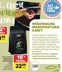 Carrefour Kawa ziarnista Warszawska Regionalna Manufaktura Kawy oferta