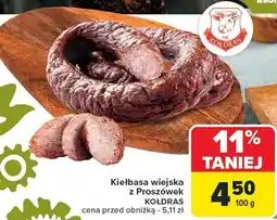 Carrefour Kiełbasa wiejska z Proszówek Kołdras oferta