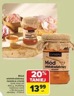 Carrefour Market Miód wielokwiatowy Pasieka Łysoń oferta