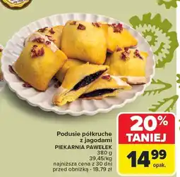 Carrefour Market Podusie półkruche z jagodami Piekarnia Pawełek oferta