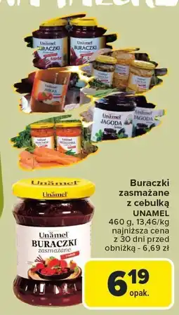 Carrefour Buraczki zasmażane z cebulką UNAMEL oferta