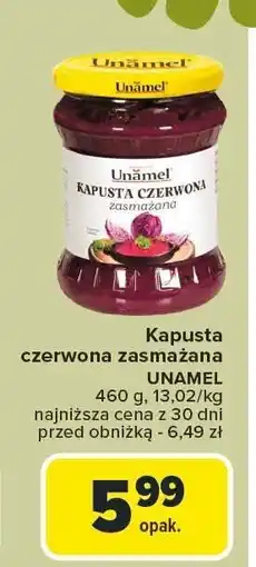 Carrefour Kapusta czerwona zasmażana UNAMEL oferta