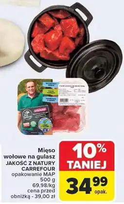 Carrefour Mięso wołowe na gulasz Jakość z Natury Carrefour oferta
