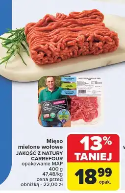 Carrefour Mięso mielone wołowe Jakość z Natury Carrefour oferta
