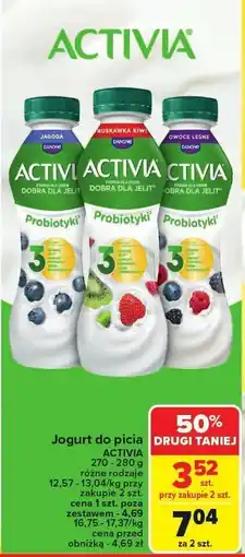 Carrefour Market Jogurt do picia Activia różne rodzaje oferta