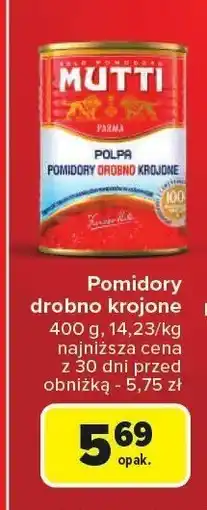 Carrefour Pomidory krojone Mutti oferta