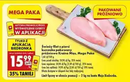 Biedronka Świeży filet z piersi kurczaka pakowany próżniowo Kraina Mięs , Mega Paka oferta