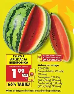 Biedronka Arbuz na wagę oferta