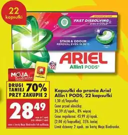 Biedronka Ariel Allin1 PODS, 22 kapsułki oferta