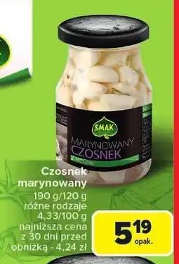 Carrefour Czosnek marynowany Smak oferta