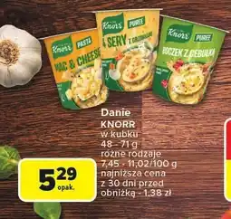 Carrefour Danie w kubku Knorr różne rodzaje oferta