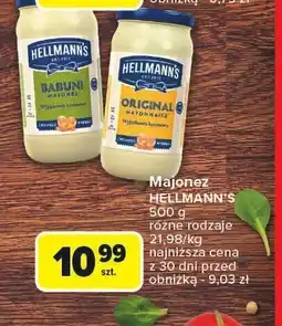 Carrefour Majonez Hellmann's różne rodzaje oferta