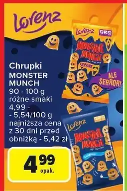 Carrefour Chrupki Monster Munch Lorenz różne smaki oferta