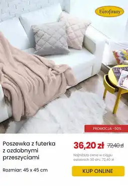 Eurofirany Poszewka z futerka z ozdobnymi przeszyciami Eurofirany oferta