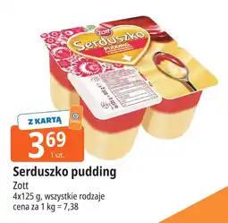 E.Leclerc Pudding waniliowy z sosem malinowym Zott Serduszko oferta