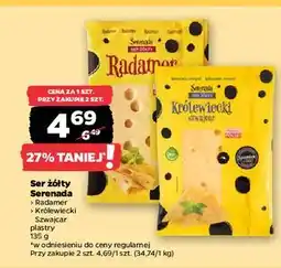 Netto Ser królewiecki szwajcar plastry Serenada oferta