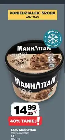 Netto Lody chocolate biscut Manhattan (Nestle) oferta