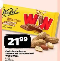 Netto Czekolada mleczna z wafelkami peanut butter E. Wedel Ww oferta
