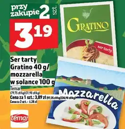 Topaz Ser tarty Gratino mozzarella w solance Temar oferta