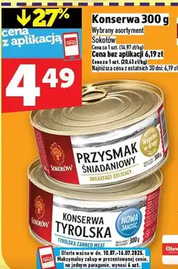 Topaz Konserwa tyrolska/przysmak śniadaniowy 300g Sokołów oferta