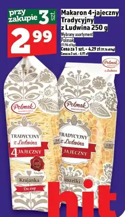 Topaz Makaron 4-jajeczny tradycyjny z Ludzinia 250g Polmak oferta