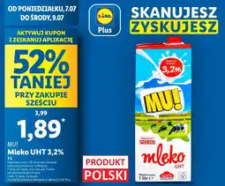 Lidl Mleko UHT MU! 3,2% 1L oferta