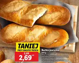 Lidl Bułka paryska Piekarnia Lidla oferta