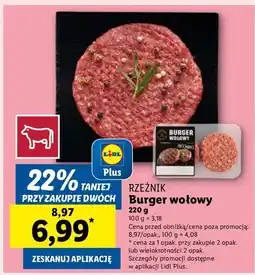 Lidl Burger wołowy Rzeźnik oferta