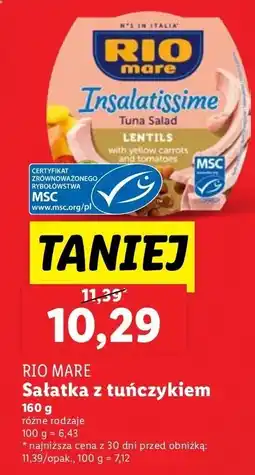 Lidl Sałatka z tuńczykiem Rio Mare oferta