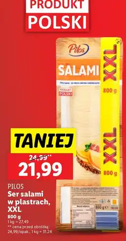Lidl Ser salami w plastrach XXL Pilos oferta