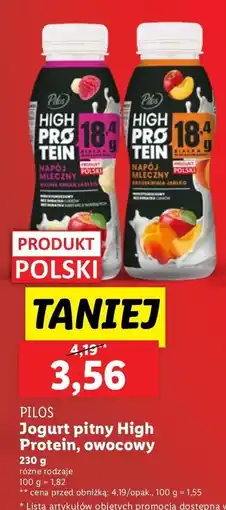 Lidl Jogurt pitny High Protein owocowy Pilos oferta